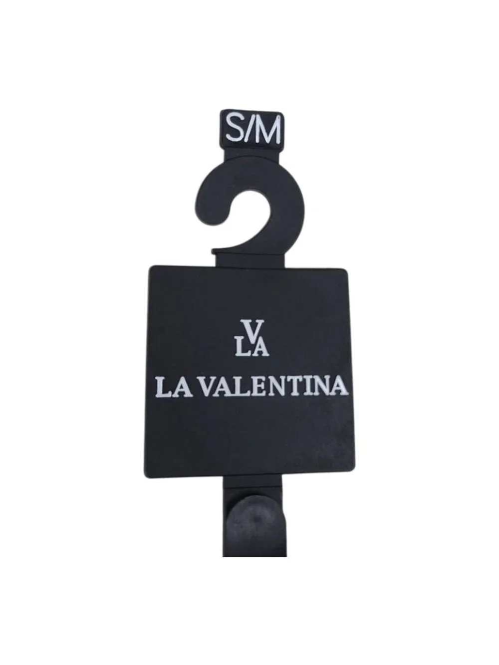 La Valentina Womens Black Belt S/M With Brass Buckle & Eyelets 1 7/8